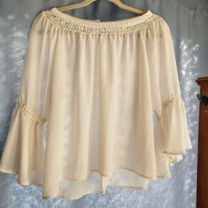 Elegant Cream Women's Top